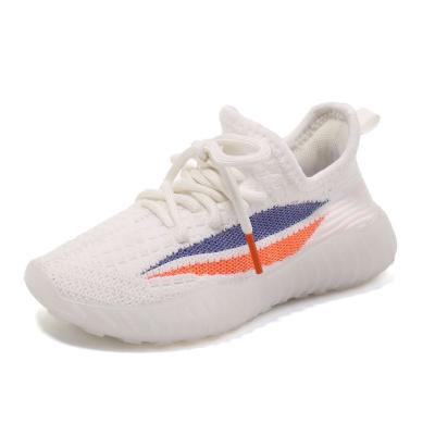 China Summer Running Flat Kids Shoes Boys Girls Kids Knit Breathable Mesh Sports Shoes Casual Running Sneakers for sale