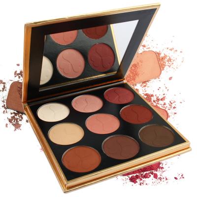 China Makeup Supplier Private Label Waterproof 9 Cardboard Matte Shadows Color Eye Shadow Natural Palette for sale