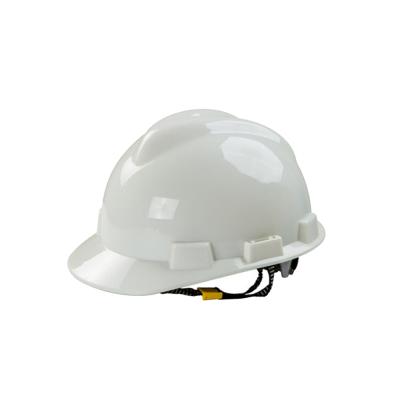 China Construction Site Industrial Worker High Quality Comfortable Protective V Shape Hard Hat White Safety Helmet For Work for sale