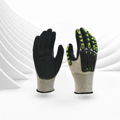 China Anti-smash Cut Resistant Level 5 With Tpr Back Impact Gloves for sale