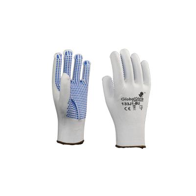 China Anti-smash PVC Dotted Industrial Work Contact Knitted Nylon Gloves for sale