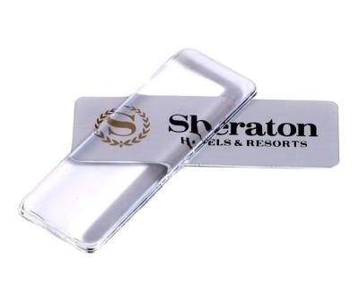 China Magnetic Reusable Name Badge Best Quality Magnetic Plastic Metal for sale