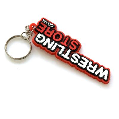 China Eco Friendly Custom Design Key Chain 2D Soft PVC Rubber Key Chain for sale