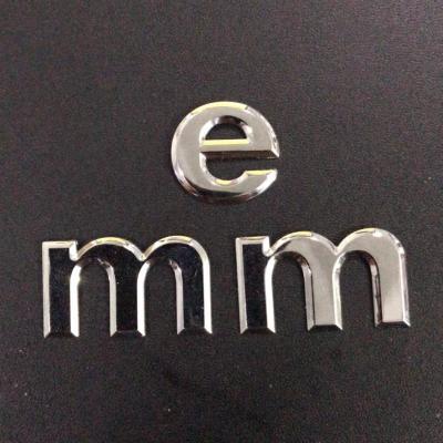 China Self Adhesive ABS 3D Chrome Car Custom Designed Logo With Adhesive Sticker For Car for sale