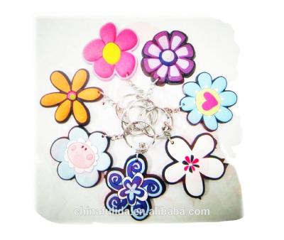 China Promotion & Remembrance& Business Gift Beauty Flower Shape Soft PVC Rubber Key Chain for sale