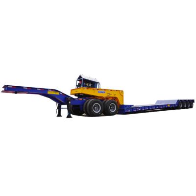 China Truck Trailer 4 Axles 100/120 T/Tons Detachable Gooseneck Lowboy Trailer With Dolly For Sale In Nigeria Apapa for sale