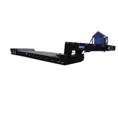 China Truck 100 Ton Goose Neck Lowboy Trailer 120 Ton Removable Gooseneck Heavy Haul Trailers For Sale Jamaica for sale