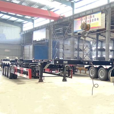 China To Carry 20ft/40ft/45ft Skeleton Axle Intermodal Container Chassis Multi Function Trailer For Sale In Zambia for sale