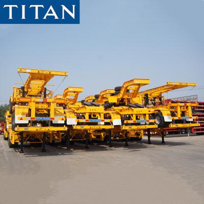 China To carry 2*20ft 12m containers 12m tri axle 40ft skeleton container trailer chassis container tank trailer skeleton semi trailer manufacturers for sale for sale