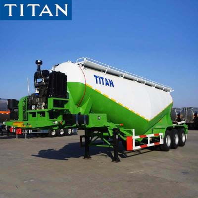 China Dry Bulk Truck Trailer 40cbm Silo Cement Powder Tanker Silobas Trailer For Sale In Zambia for sale