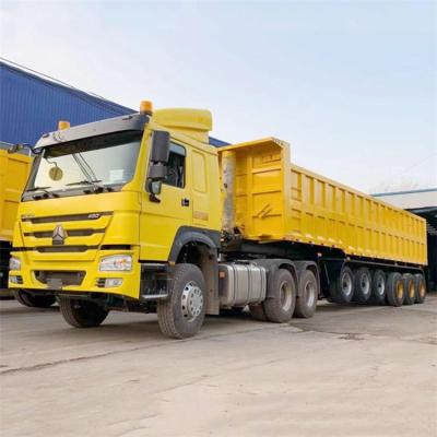 China Heavy Duty Semi Truck Trailer 6 Axle Rear End Dump Tipper Trailer With 45 Cubic Capacity For Sale In Ghana for sale