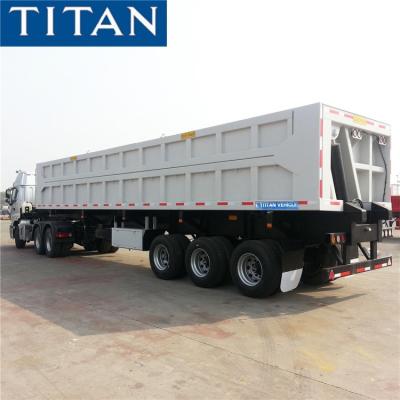 China Heavy Duty Truck Trailer 3 Axle 60T 80T Side Dump Tipper Semi Trailer For Sale for sale