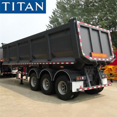 China Truck Trailer Aluminum Tractor Hydraulic Farm Dump Trailer For Sale for sale