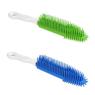 China Amazon Selling Dog Pet Hair Remover Viable Hot Brush Portable Cat Cleaning Grooming Tool Rubber Massage Brush for sale