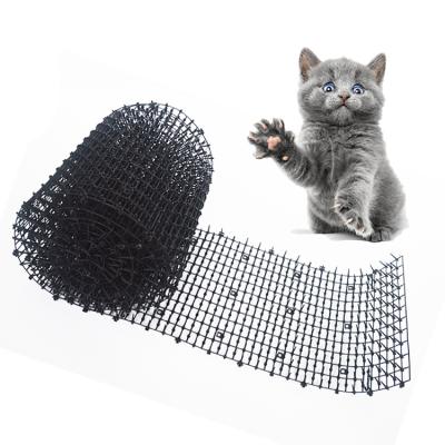 China Hot Sale Stocked 12 Pack Outdoor Reusable Spiking Strips Anti Cat Spikes Plastic Spikes Cat Scat Mat For Cats Dogs Pest for sale