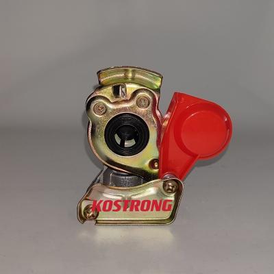 China Truck Brake System Parts Hose Coupling For Towing Vehicle Red With M16*1.5 Control for sale