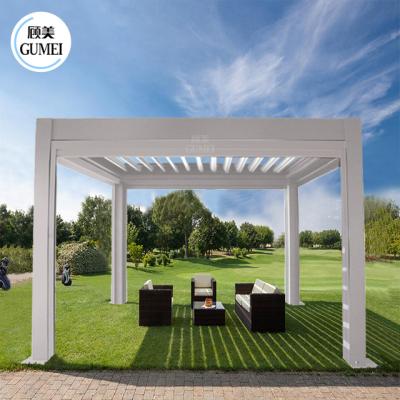 China Easily Assembled High Quality Outdoor Aluminum Retractable Pergola Customized Size Aluminum Pergola Kit for sale