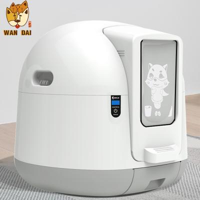 China Large Capacity Sustainable Professional Smart Cat Litter Box Automatic Intelligent Sensing Easy To Clean Automatic Cat Litter Box for sale