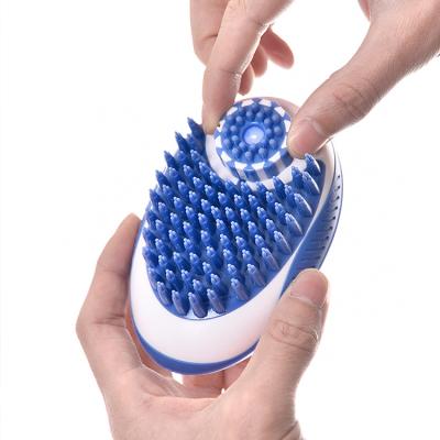 China Hot Sale Pet Shower Brush Portable Soft Pet Washable Soft Brush Pet Hair Comb For Dog And Cat for sale