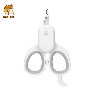 China New Product Viable Wholesale Safety Rechargeable Nail Clippers Dog Stainless Steel Pet Nail Clipper With Led for sale