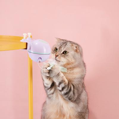 China Viable Cat Electric Rotating Toy Colorful Butterfly Animal Seat Bird Scratch Funny Toys For Cats Kittens Games Intelligence Training for sale