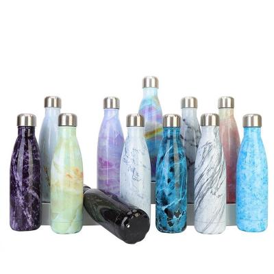 China Sustainable Wholesale Custom Sublimation Blank Thermal Double Wall Cola Shape 304 Stainless Steel Vacuum Flask Termos Water Bottle With Lid for sale