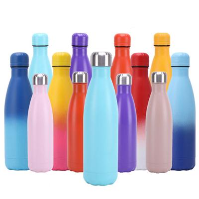 China Sustainable Slleaf Free Sample Wholesale Custom Logo Insulated Shape Stainless Steel Sport Water Bottle Cola Shape Bottle for sale