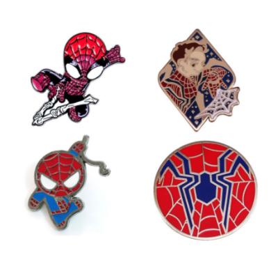 China Enamel Pin 3D Marvel Spider Brooch Shirt Alloy Brooch For Men Women Badge Pins Brooches Jewelry Accessories for sale