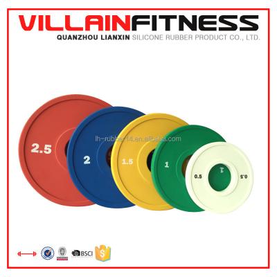 China Elite Rubber Solid Rubber Bumper Weight Plates Change Bumper Plates 0.5KG, 1KG, 1.5KG, 2KG, 2.5KG for sale