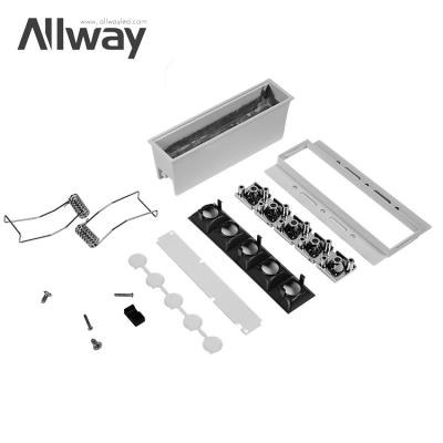 China Allway Modern Design Modern Wall Washer Recessed Linear Downlights SKD Fiiting LED Frame Down Light Housing for sale