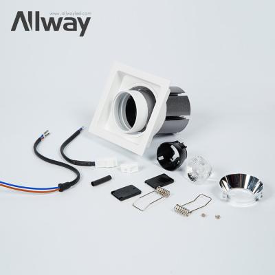 China New Allway Modern Design Down Lamp Frame Grill Light Housing Recessed Square Frame LED Downlight for sale