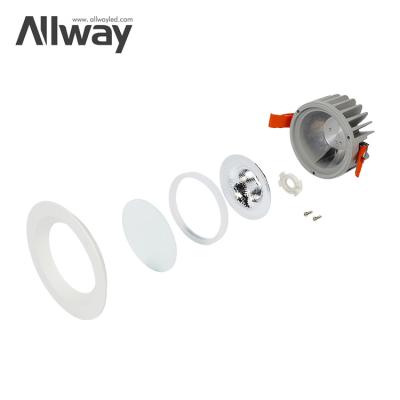 China Allway Modern Interior Design SKD Modern Accessories Recessed Down Lights LED Downlight Frame for sale