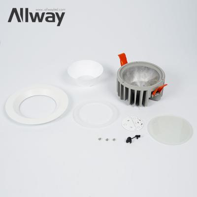 China Allway New Modern Design Round Ceiling Downlight Frame Led Waterproof Indoor Lamp Recessed Down Light Housing for sale