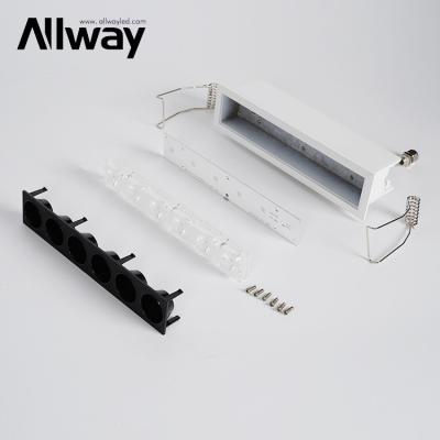 China Modern High Quality IP54 Waterproof Frame Indoor Bedside Grill Light 8 15 24 W Linear Led COB Down Light for sale