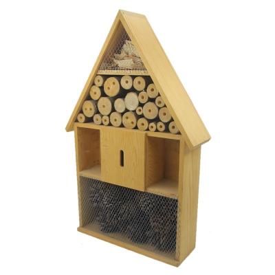 China Wholesale Breathable Habitat Quality Bamboo Outdoor Hanging Large Size Multi Butterfly Houses Wooden Nesting Insect Bee House Hotel for sale