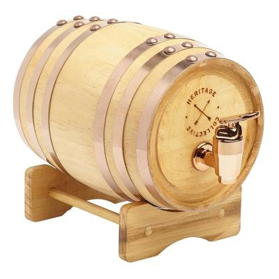 China Cheap Handmade Pine Wooden Whiskey Beer Wine Barrel for sale