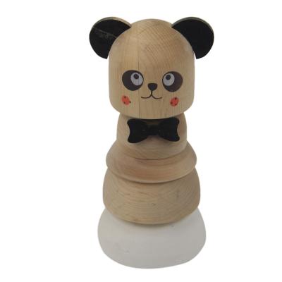 China Handmade FSC Beech Wood Curved Little Panda Shaped Toys for sale