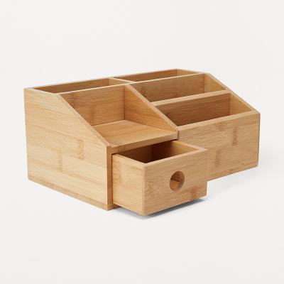 China Environmentally Friendly Sustainable Wooden Art Drawer Case Desk Organizer Makeup Organizer For Daily for sale