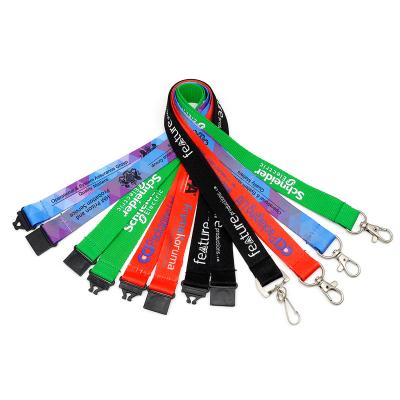 China Custom Printed Flat Polyester Lanyard Promotional Satin Lanyards With Adjustable Pomotional Gift Neck Logo Custom for sale