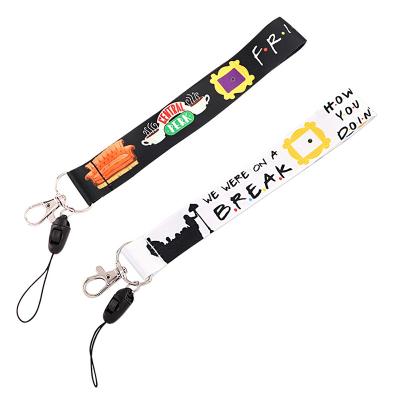 China Pomotional Gift Sublimation Shorts Lanyard Custom Short Wrist Key Chain Custom Loose Lanyards for sale