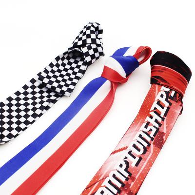 China For Medal No Minimum Custom Woven Nylon Polyester Lanyard Football Medal Ribbon Satin Lanyard With Medal for sale