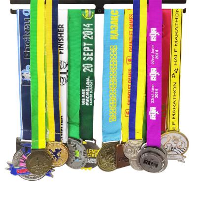 China For Medal Manufacturers Satin Nylon Polyester Medal Lanyard Sublimation Medal Neck Ribbon Woven Lanyard for sale