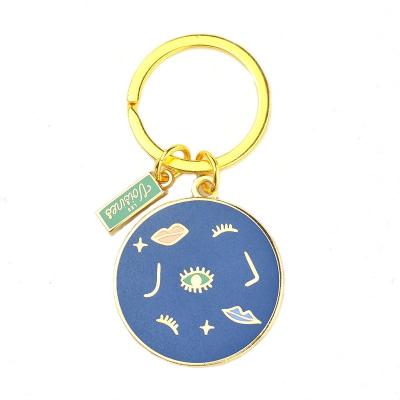 China Wholesale Promotion Gift OEM Factory Design Your Own Blank Key Ring Custom Logo Keyring Enamel Metal Key Chain Material for sale