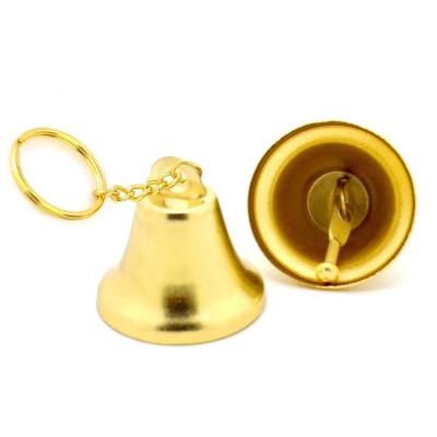 China Promotion Gift Artigifts Key Chains Factory Supplier Customized Small Aluminum Hand Held Key Chain Toy Brass Bell Souvenir Metal Bell for sale