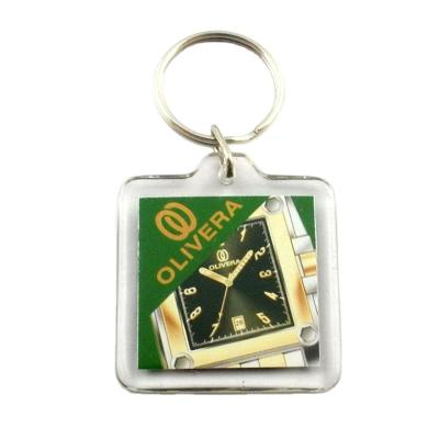 China Promotion Gift OEM Minimum None Make Your Own Blank Keyring Holder Logo Clear Keyring Key Chain Custom Photo Transparent Acrylic Frame Key Chain for sale