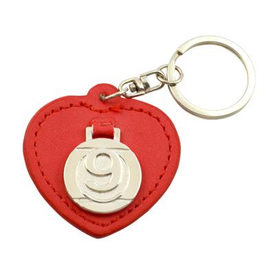 China Each Metal Heart Stainless Key Chain Vintage Leather Plain PU Leather Promotional Car Custom Key Chain Key Chain for sale