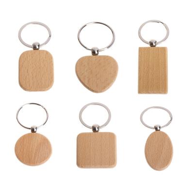 China Promotion Gift Sample Available Bulk Custom Design Your Own Shaped Wooden Key Ring Holder Good Quality for sale