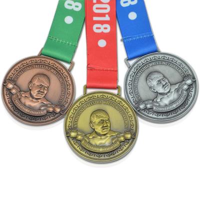 China Good Europe Prizes Medal Award Printing Honor Sports Souvenir Zinc Alloy Custom 3D Sublimation Embossed Metal Medals Awards for sale