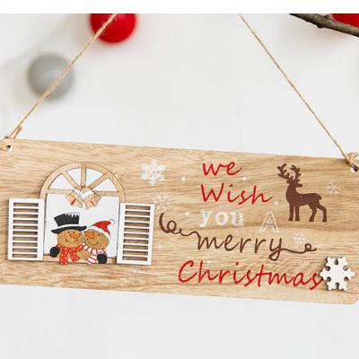 China Europe Elk Christmas Pendants Decorative Wooden Christmas Gifts Decoration for sale