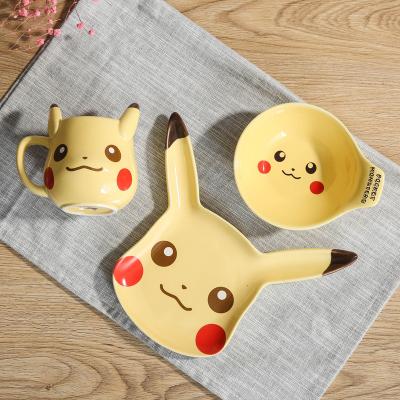 China Viable Cartoon Pocket Pokemo Ceramic Water Mug for sale